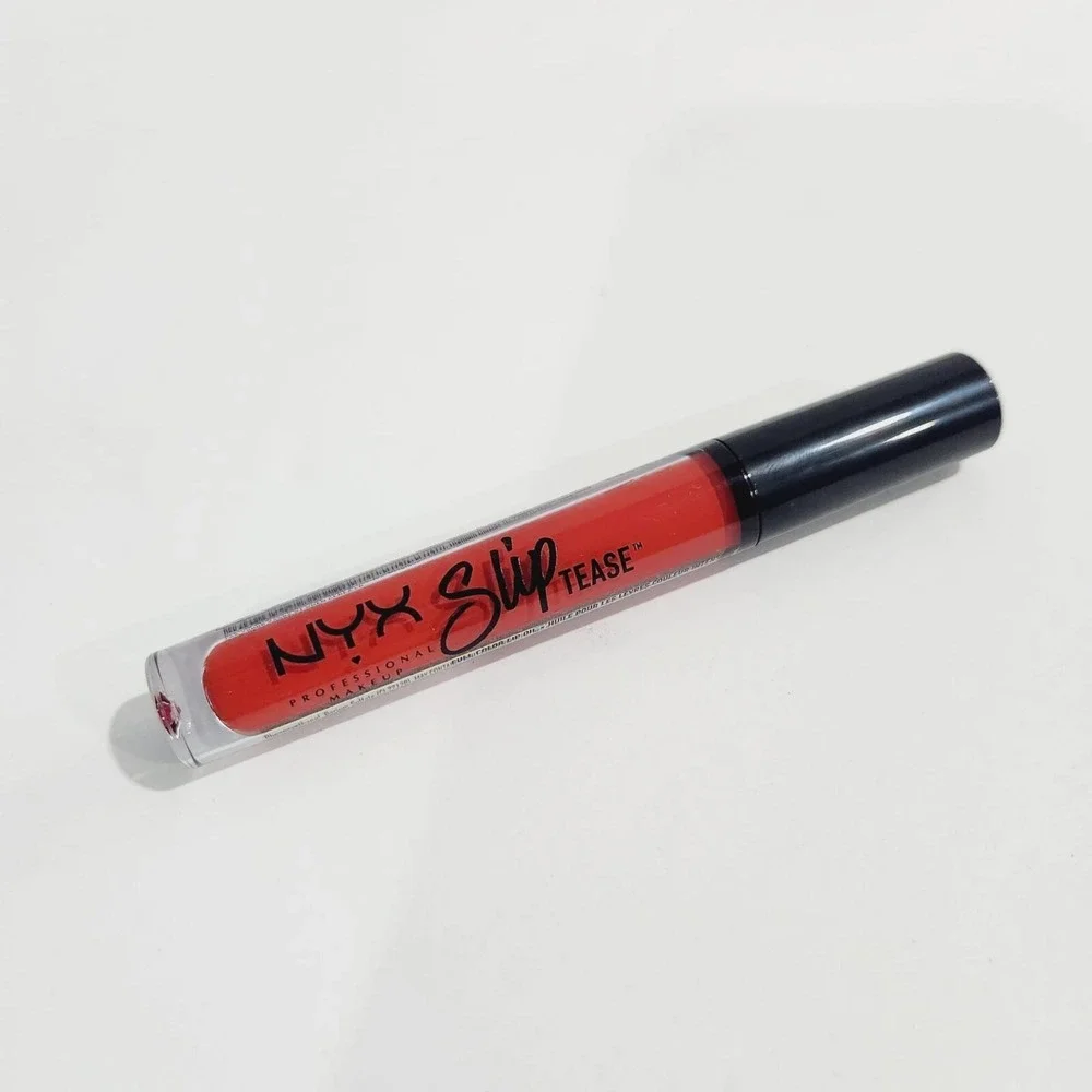 NYX PROFESSIONAL MAKEUP Cosmetics Slip Tease Full Color Lip Oil Lipstick Red